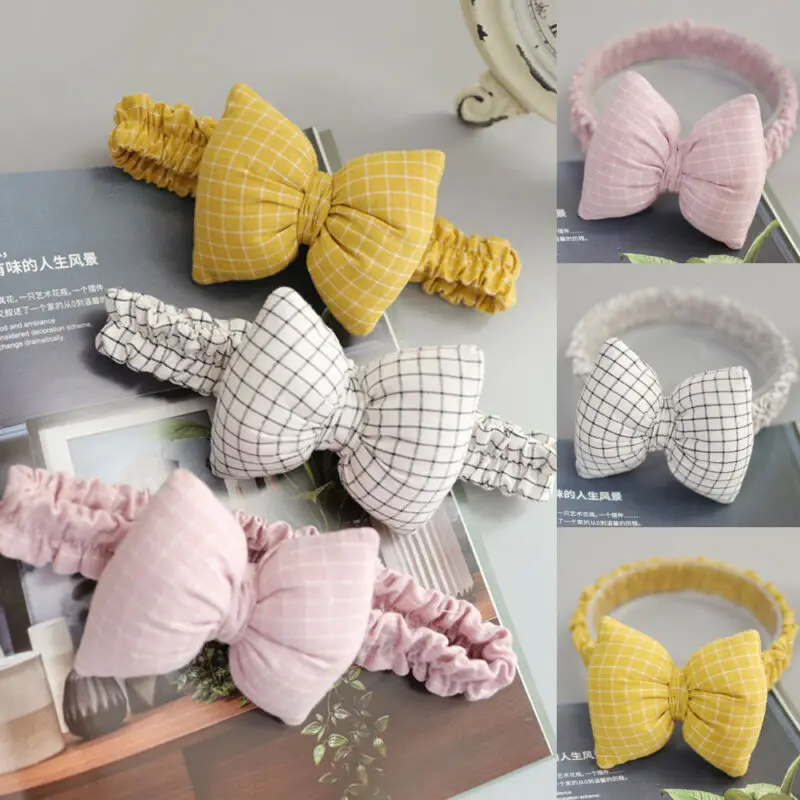 

US STOCK Baby Girls Kids Bow Toddler Hairband Headband Stretch Turban Head Wrap