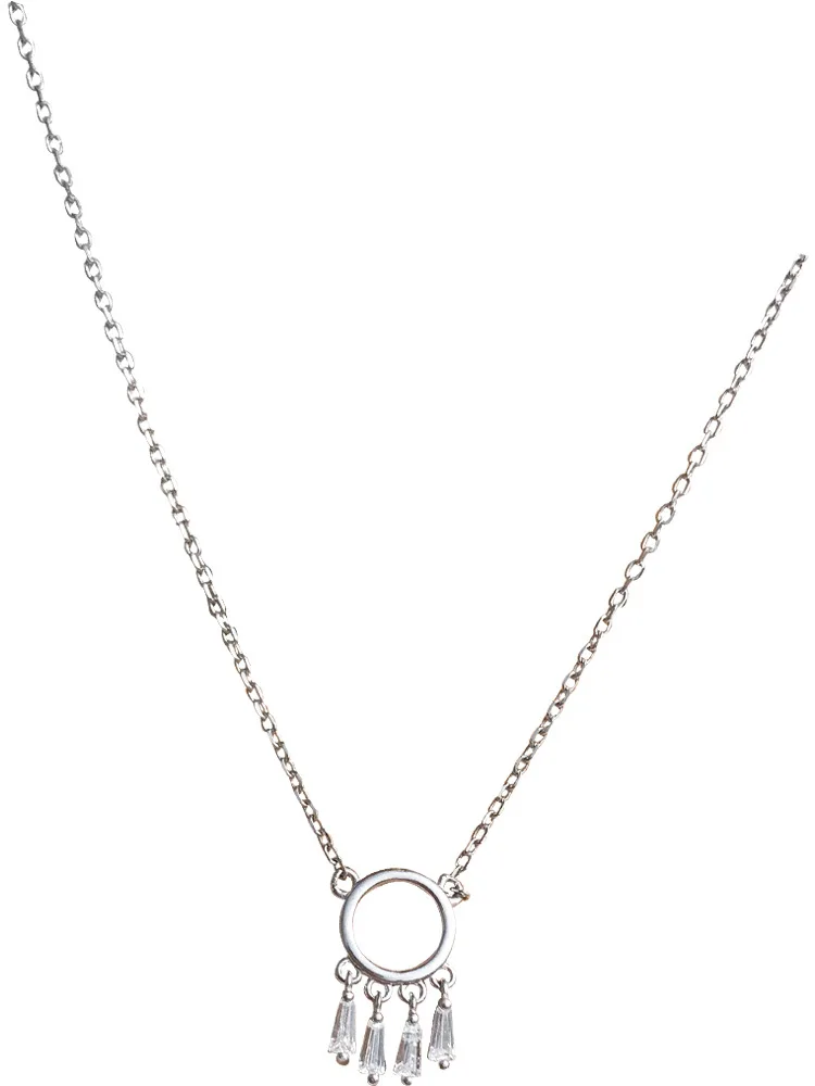 

925 Standard Fine Silver Dreamcatcher Inlaid Select Cubic Zirconia Women's Choker