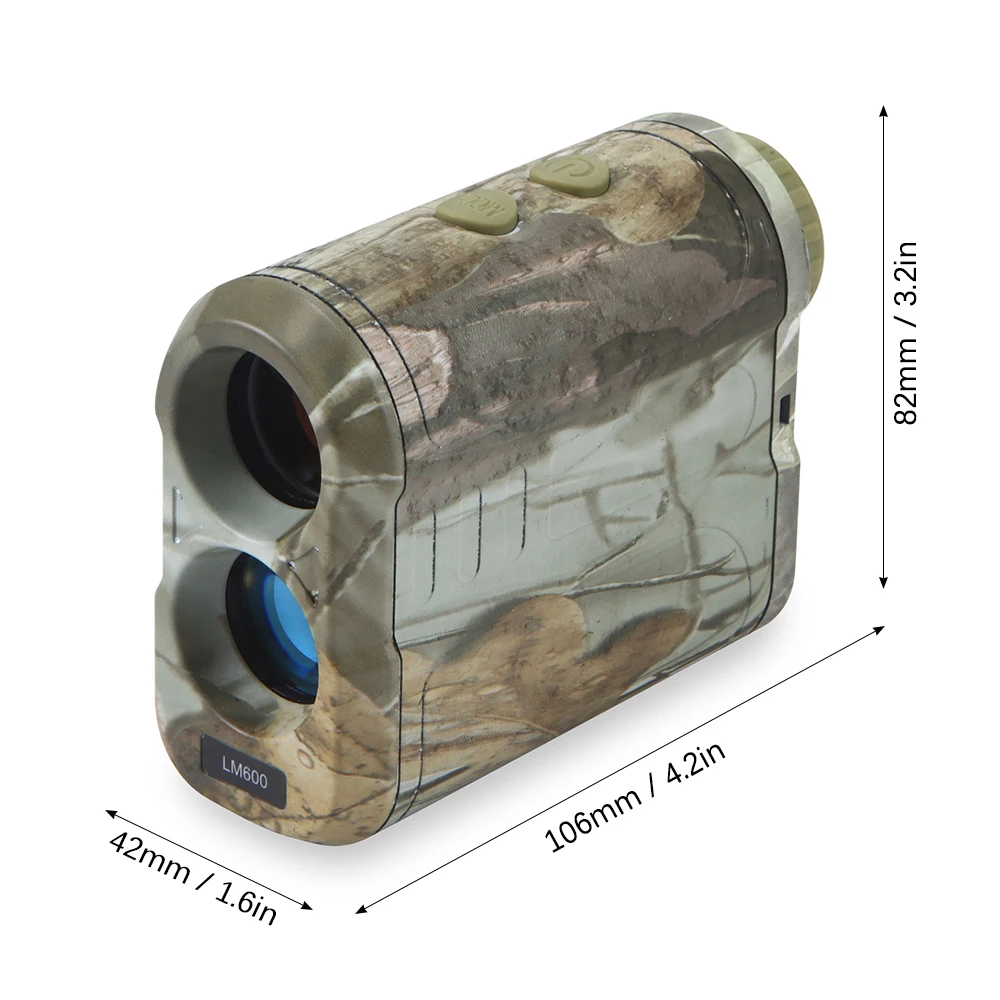 Mini Golf Slope Adjusted Golf Rangefinder 6X Distance Meter Speed Tester Range Finder Carry Bag Hand Strap