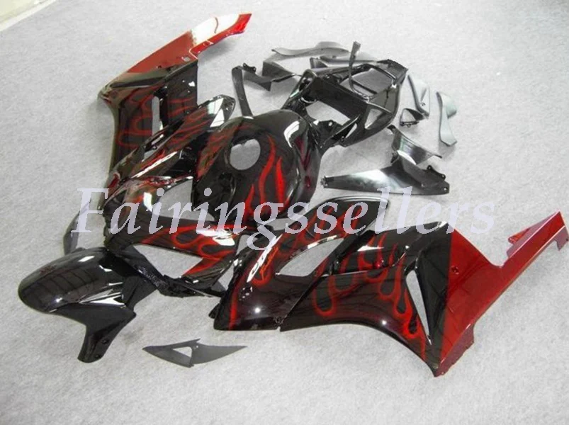 Red Flame Литьевая форма) ABS Полный комплект обтекателя подходит для Honda CBR1000RR CBR1000 04 05 2004 2005 Обтекатели красное пламя - Цвет: Red Flame