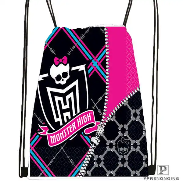 Drawstring Backpack CustomMonster Высокая походная сумка на шнурке милый рюкзак для детей(черная спинка) 31x40 см#180531-04-14 - Цвет: Drawstring Backpack