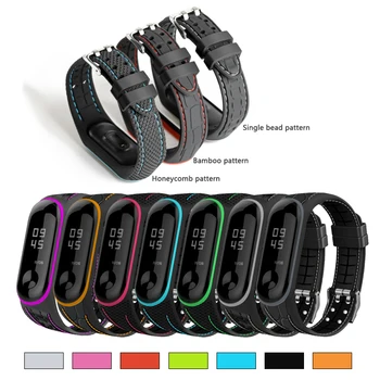 

2020 Wrist Strap For Xiaomi Mi Band 5 Bracelet Sport Silicone Soft TPU Mi Band 5 Strap Two-color Miband 5 Accessories New