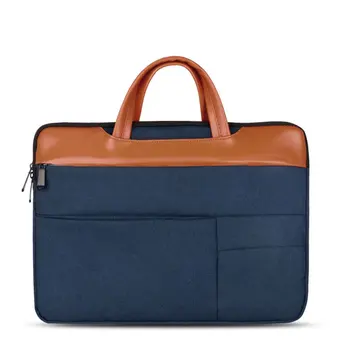 

Dark blue Multifunction Oxford Style Fashionable Laptop Notebook Sleeve Case Carry Bag Shockproof Handbag Suitable For Macbook