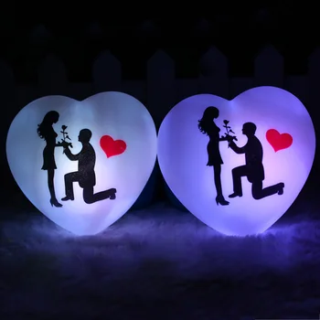 

Wedding Color Changing Surprise Lover Mini Heart Shape Led Night Light Propose Arranging Portable Decoration Gift Valentines Day