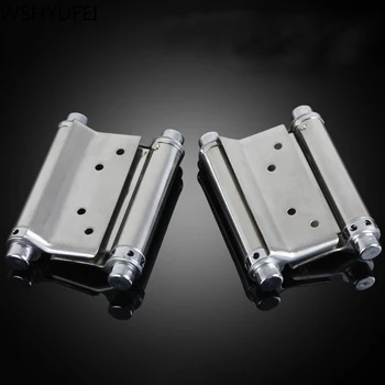 

2pcs Double open spring 3 inch / 4 inch / 5 inch hinge Stainless steel two way free door hinge hinge cowboy door fence dedicated