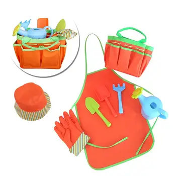 

8PCS Children Pretend Play Garden Tool Toy Mini Gardening Tools Simulation Shovel Rake Watering Can Set Outdoor Planting Kit