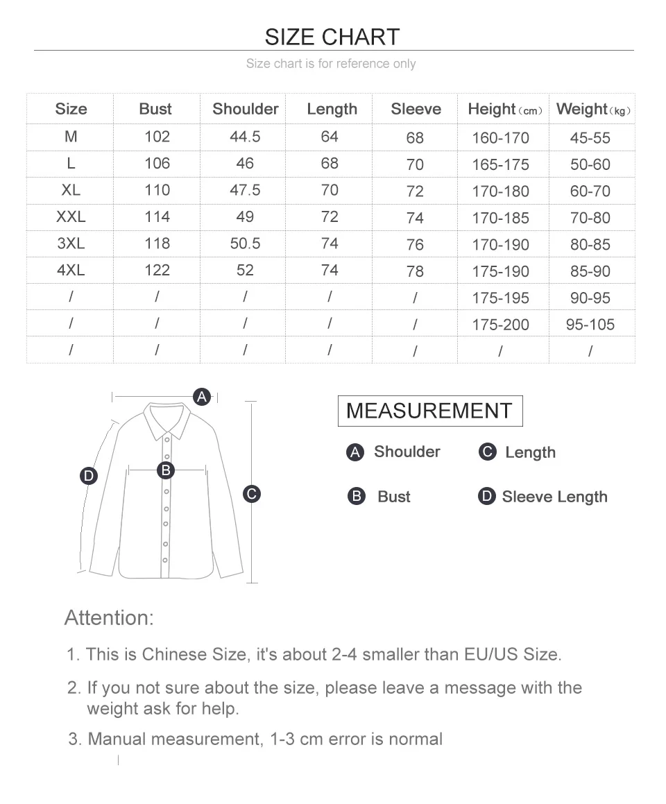 亚洲上衣尺码表