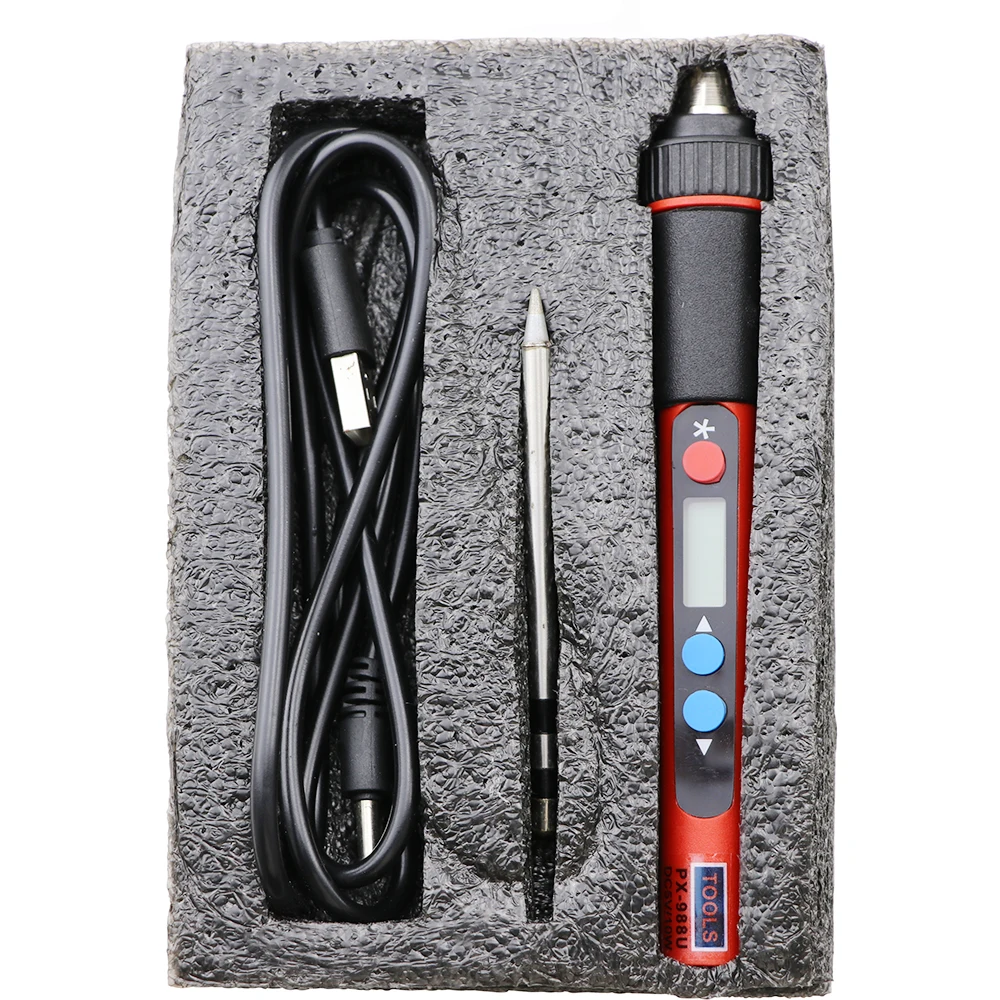 USB Soldering Iron 5V 10W BAG Soldering Rework Repair Tool LCD Digital Adjustable Temperature Soldering Electric Soldering Iron electric soldering iron