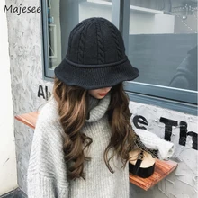 Женские зимние шерстяные шапки высокого качества, Элегантные Простые Женские шапки в Корейском стиле, шикарные повседневные женские шапки Harajuku, Новинка