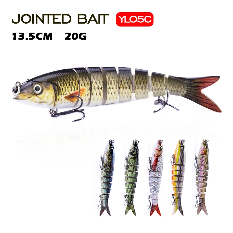 Agoie рыболовная приманка Щука бас Swimbait 13 5 см Мульти сочлененной рыба воблеры