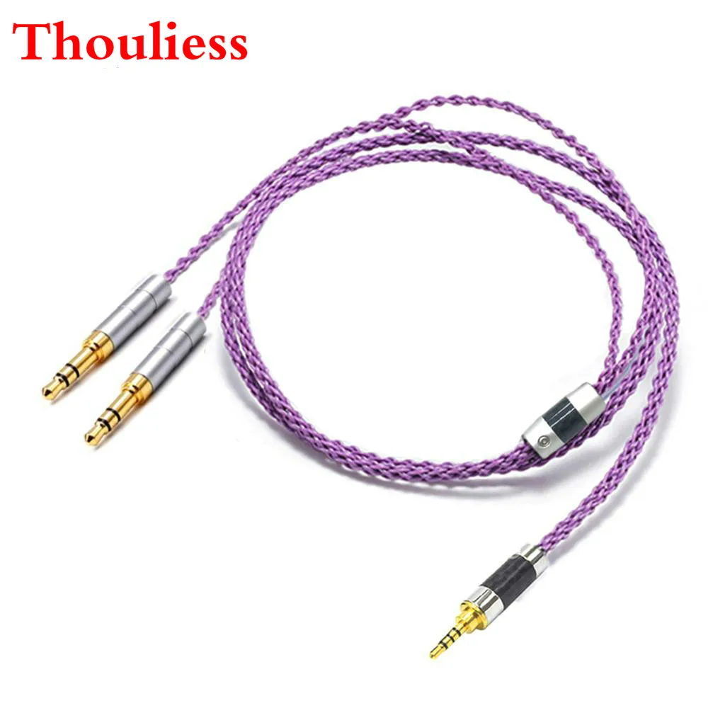 Thouliess 7N Silver Plated Headphone Upgrade Cables for Sundara Aventho focal elegia t1 t5p D7200 D600 D7100MDR Z7 Headphones