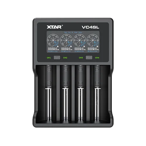 Battery Charger Fast Charger XTAR VC4SL Upgraded Extended Smart C-type USB Input Support QC3.0