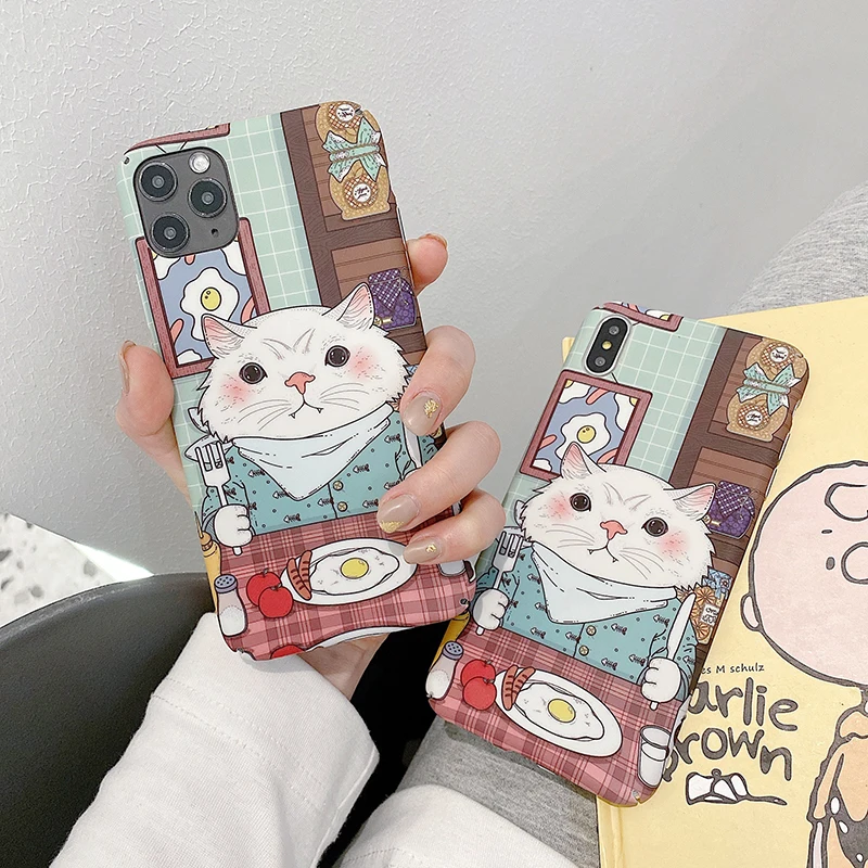 Жесткие ПК-Чехлы для huawei P30 P20lite Mate20 Pro милый чехол с изображением кота для Honor 8X 9X 10Lite V20 20 20i Nova 3 3i 4 5Pro 5i Y9