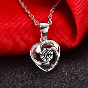 

Solid 18K Gold Natural 0.25ct Diamond Pendant Necklace for Women - Free DHL Shipping