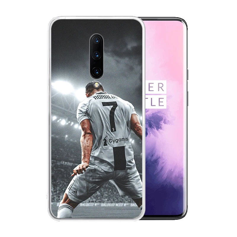 Soft Silicone Clear TPU Case for OnePlus 7 7T Pro 6T 6 5T Durable CR7 C Ronaldo Cover |