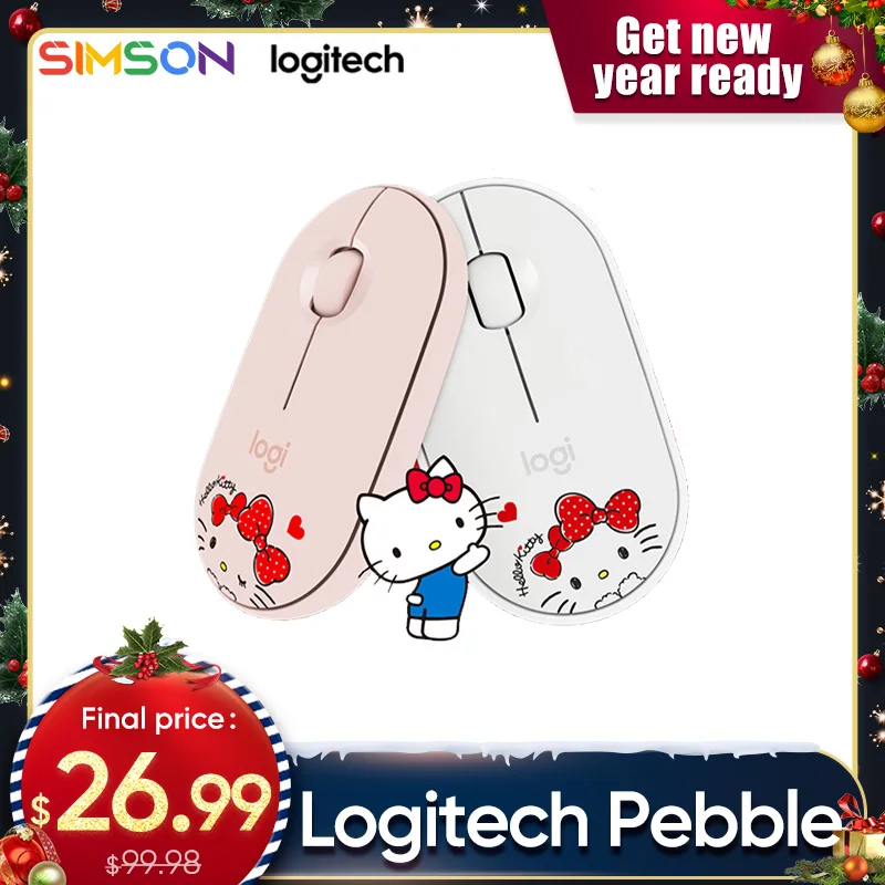 Logitech Pebble Hello Kitty Multi-Device Bluetooth Wireless Mouse Windows MacOS Android IOS Chrome OS | Компьютеры и офис