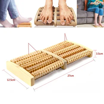 

5 Raw Wooden Foot Roller Wood Care Massage Reflexology Relax Relief Massager Spa Gift Anti Cellulite Foot Massager