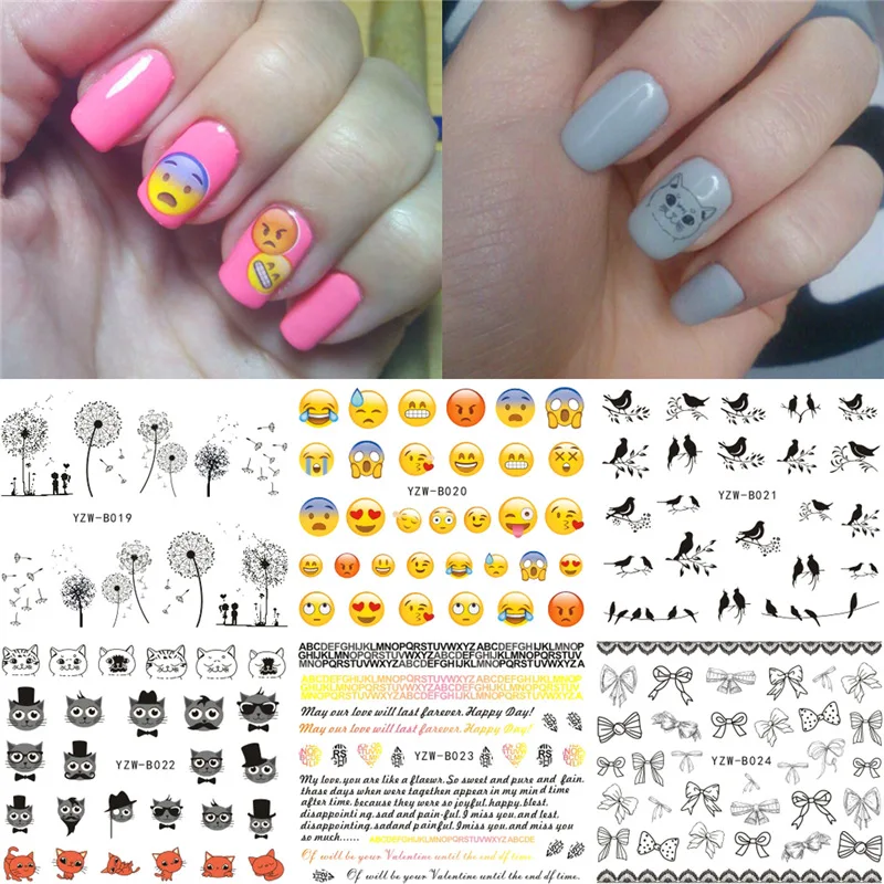 Yzw Six-in-One стикер для Ногтей Горячая орнамент для ногтей Южная Корея маникюрный стикер s Изысканная модная водяная наклейка для ногтей