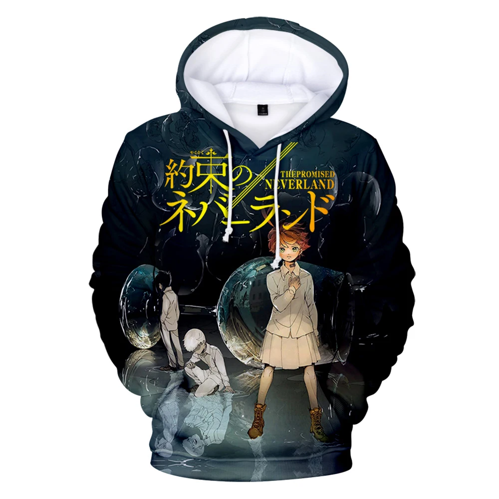 

2021 The Promised Neverland 3D Printed Hoodies Women/Men Fashion Hip Hop Hooded Sweatshirt Casual Streetwear Clothes