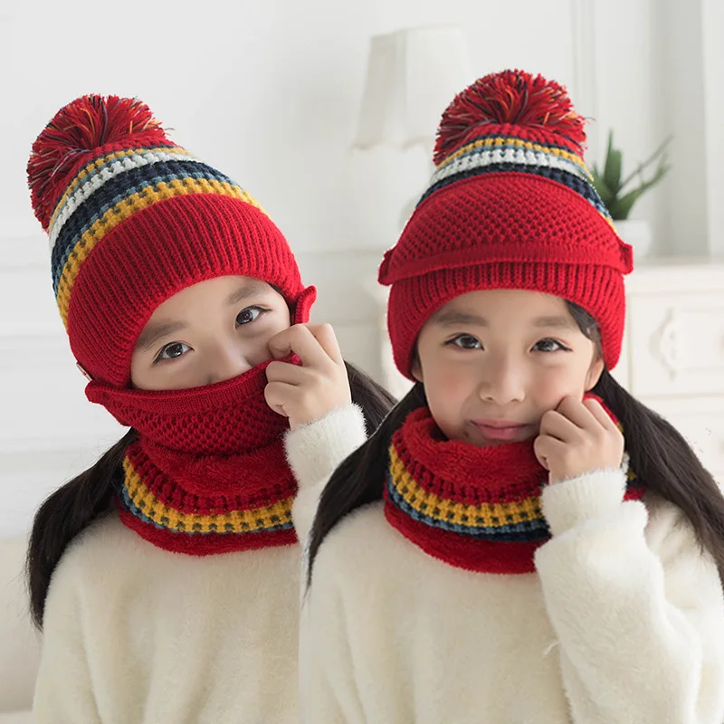 

2-8 Years old Toddler Girls Beanie Hats Knitted Warm Caps for Kids Autumn Winter Girls Hats for Toddler gorro