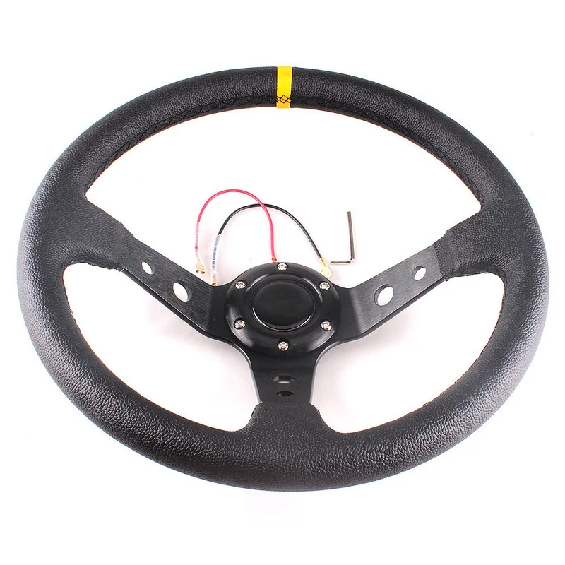 14 Inch 350MM Universal Car Modified Steering Wheel PVC Leather Racing