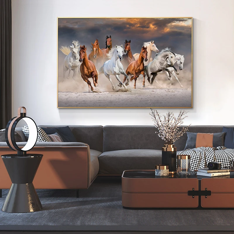 HD принтами лошади Gallop холст для живописи Wall Art скандинавский постеры украшения
