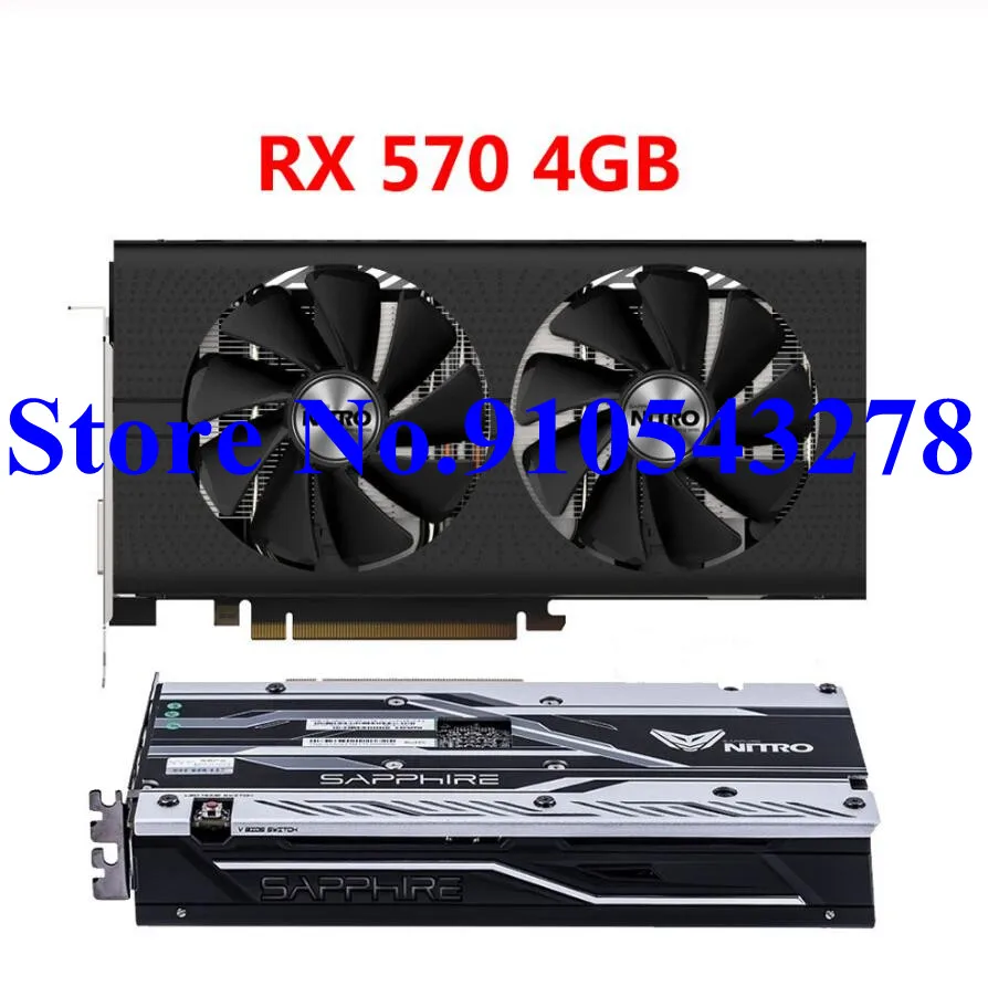 SAPPHIRE RX 570 4GD5 видеокарты RX570 4G 256Bit GDDR5 видеокарта для AMD 500 Series Radeon RX570-4GB Pulse Used |