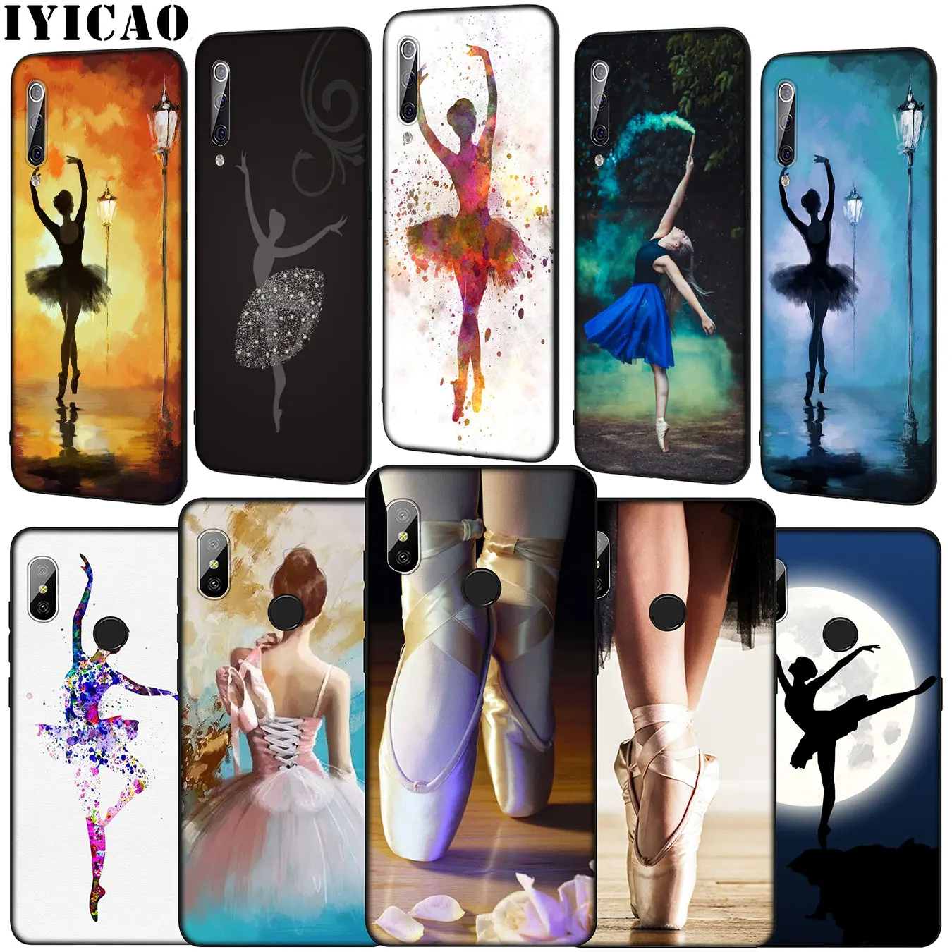 Мягкий балетный чехол IYICAO для Xiaomi Mi 10 9 9T A3 Pro CC9 CC9E 8 SE A2 Lite A1 6 pocophone f1 Mi9 |