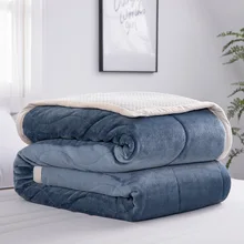 Двухслойное утолщенное теплое Флисовое одеяло на кровать, покрывало для офиса, покрывало для близнецов, королевских размеров