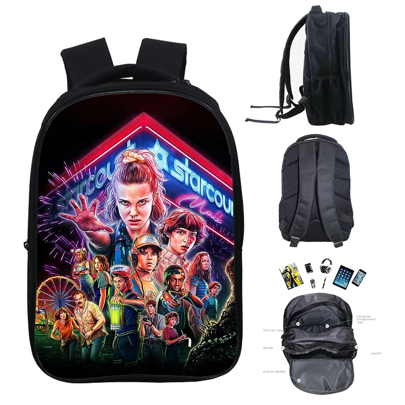 Рюкзак Sac A Dos Mochila Stranger Things 3 мужской рюкзак с 3D принтом школьные сумки для девочек