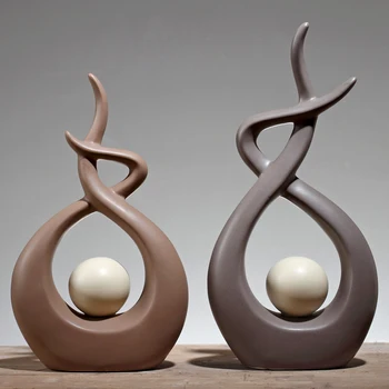 

Ceramic Abstract Figurine creative Nordic decorative bookshelf TV cabinet living room porch decoration CY52322