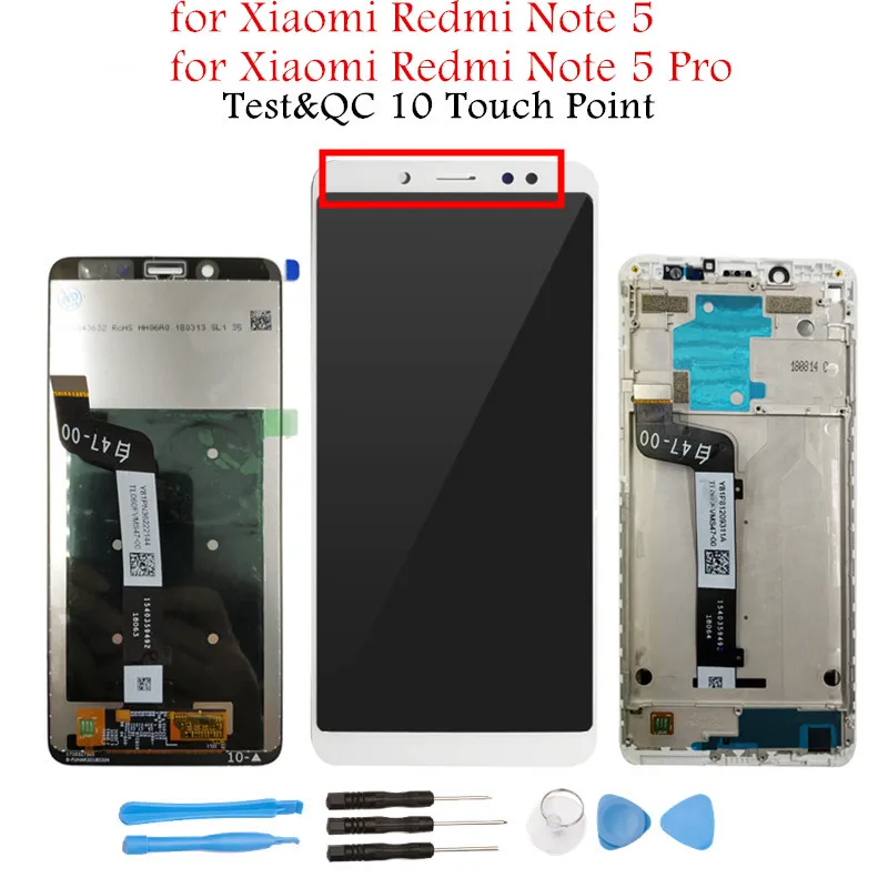 ЖК дисплей для Xiaomi Redmi Note 5 сенсорный экран с рамкой в сборе Pro Global запчасти