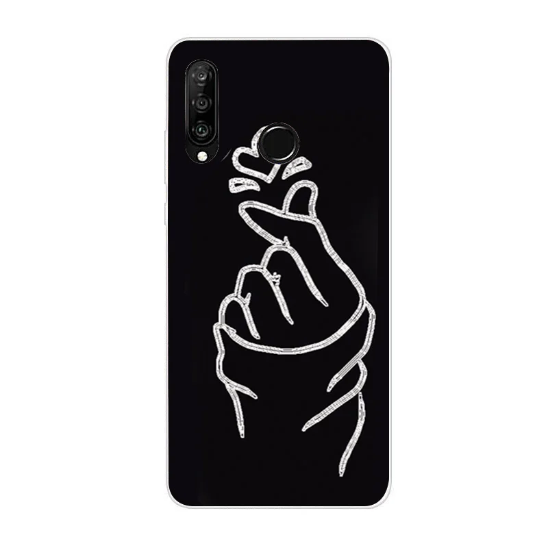 Чехол для Huawei P30 Pro силиконовые чехлы из ТПУ задняя крышка телефона искусственная
