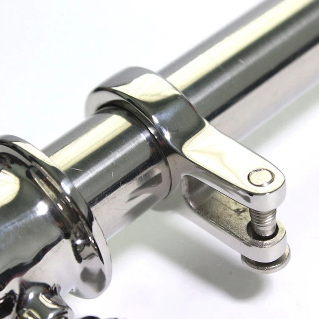 18 inch 457mm Mirror-Polished 316 Stainless Steel Flag Pole for Marine Pontoon Boats Deck Mount