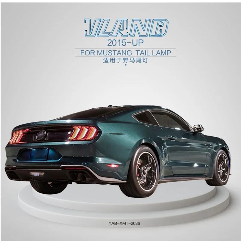 VLAND завод для сборки автомобиля дизайн для Ford Mustang задние фонари с полным светодиодный задний фонарь