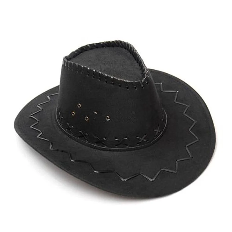 Западная ковбойская шляпа дешевая цена ковбойская шляпа для джентльмена ковбойская джаз шляпа с джентльменом замша сомбреро - Цвет: as picture