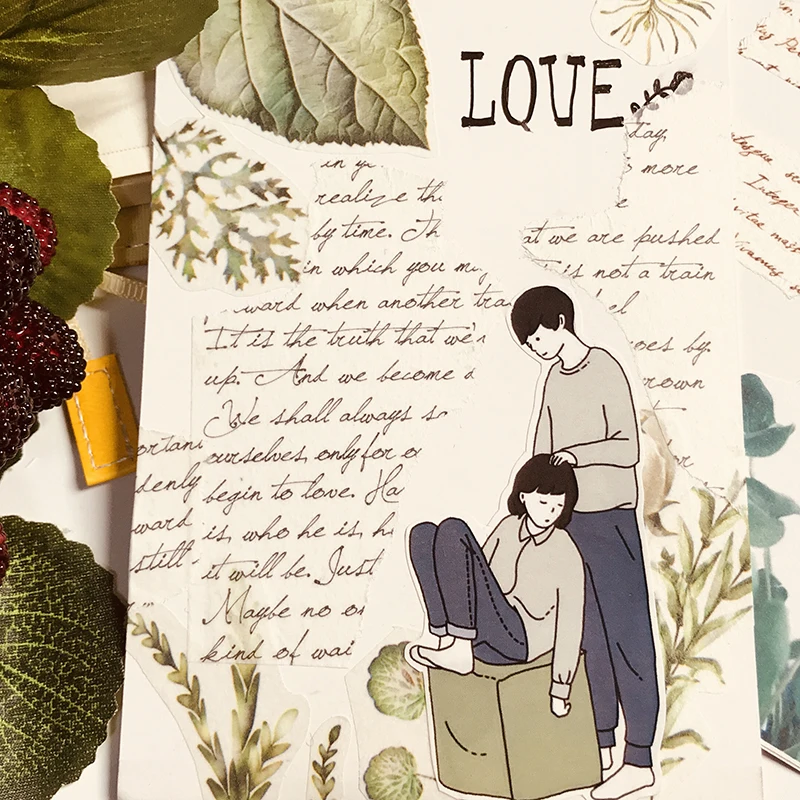 20pcs Cute Best Girl Character Stickers Fashion Wear Lady Sisters Hand Account Material Handbook Sticker Album DIY