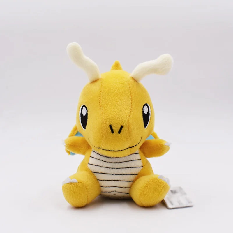 17 см японская аниме Кукла драконит плюшевые игрушки Peluche куклы мягкие животные сидящие Куклы Kawaii желтый милый Рождественский festy