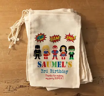 

personalise Super Heroes Party Favor Bags Gifts Bags Birthday Favor Bags Girl/Boys Super Heroes Party Bags for Gifts or Treats