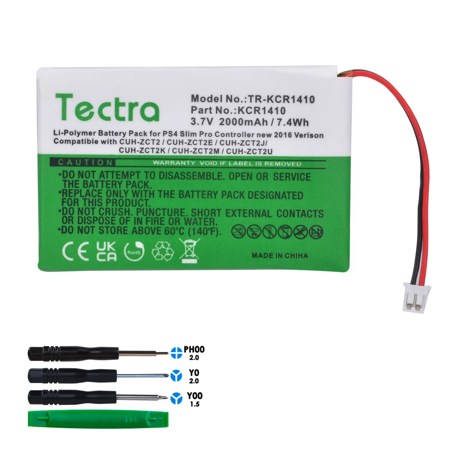 Batteria 1Pcs Kcr1410 Per Sony Ps4, Ps4 Pro Slim Dualshock 4 V1 V2 Controller Wireless Cuh-Zct2,Cuh-Zct2E,Cuh-Zct1E,Cuh-Zct1U