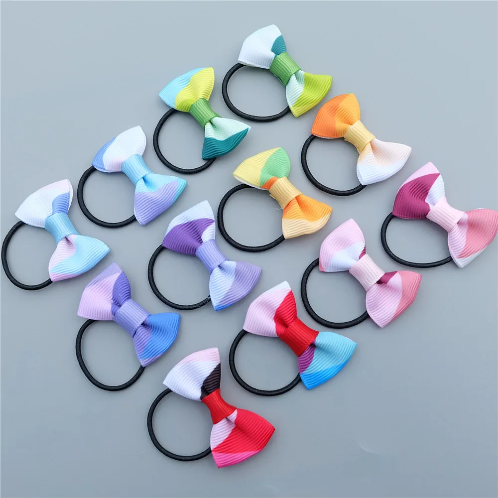 10 шт./20 шт./компл. яркие детские эластичные повязки для волос с бантом головные