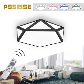 

PSSRISE New Black White Ceiling LED lights round Lampshade Ceiling lamp platfonnier for bathroom bedroom lamparas de tech