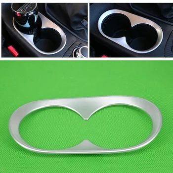 

New Silver Center Console Cup Holder Cover Trim Car Interior Garnish Accessories ABS Chrome Fit For Mazda 3 Axela 2014 2015 2016