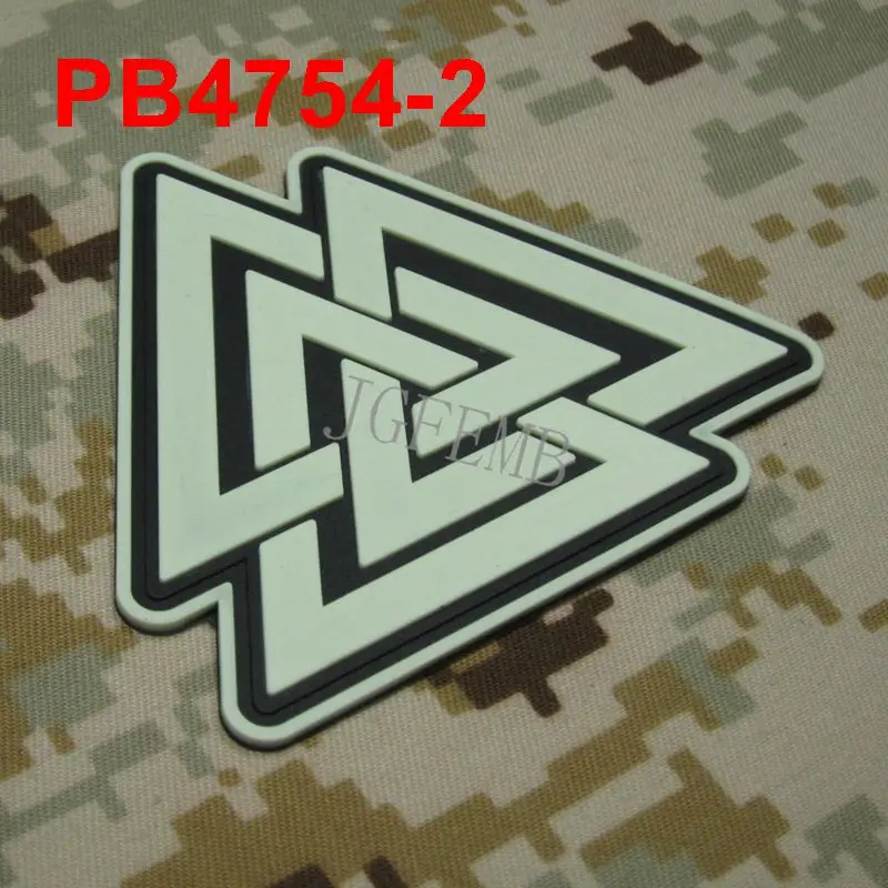 Valknut один Викинг символ Valknut Викинг норвежский рун символ Valknut патч 3D ПВХ патч тактический