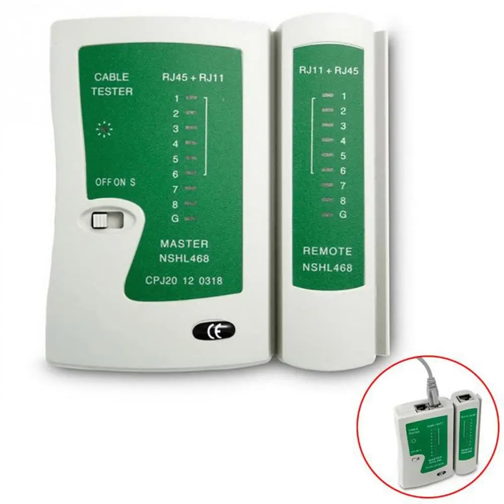 

Professional Network Cable Tester RJ45 RJ11 RJ12 CAT5 UTP LAN Cable Tester Detector Remote Test Tools Networking High Quality