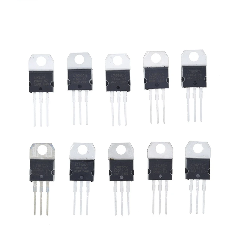 TZT 10/30PCS Spannungsregelungsmodul LM317T L7805 L7806 L7808 L7809 L7910 L7812 L7815 L7818 L7824 L7915 – Detail 6