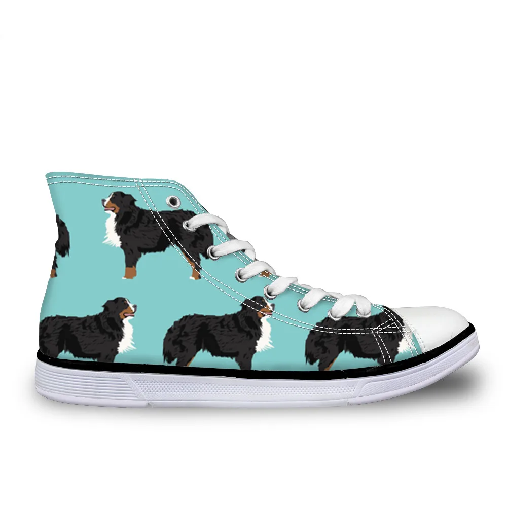 

Doginthehole Bernese Mountain Dog Printed Canvas Shoes Lace up High Top for Men Female Walking Lightweight Breathable Fashion