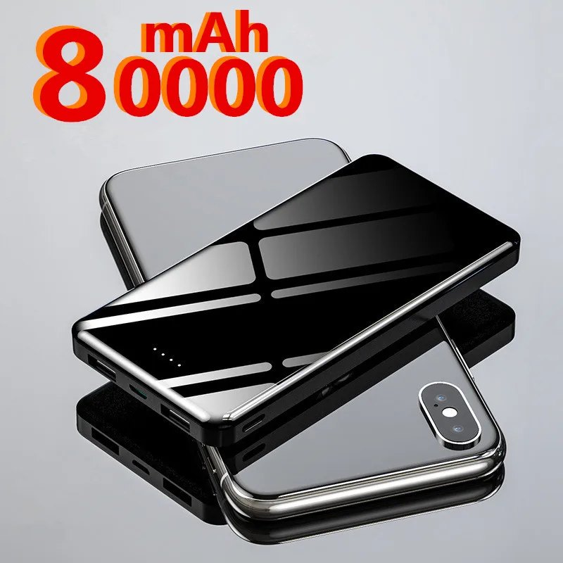 Mini Power Bank 80000mAh USB Charging Portable Charger External Battery Pack For Xiaomi mi 8 iPhone 11 pro Samsung S8 Poverbank | Мобильные