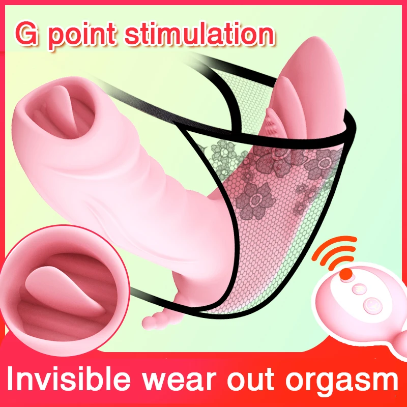 Носимый фаллоимитатор бабочка вибратор для женщин G Spot Стимулятор клитора