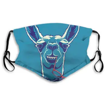 

Funny Llama In Bowtie Washable Reusable Mask, Anti Dust Half Face Mouth Mask For Kids Teens Men Women With Adjustable Ear Loops